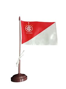 Bandeira De Mesa Time Internacional 14x21 cm com pedestal