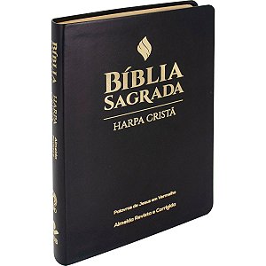 Bíblia Sagrada Letra Grande, Edição com Letras Vermelhas e Harpa Cristã