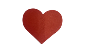 Coração de Papel 120g vermelho 8 cm - 100 unidades