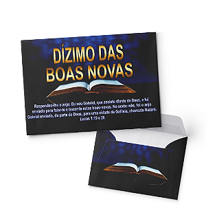 Envelope Colado Dízimo Boas novas (100 unidades)