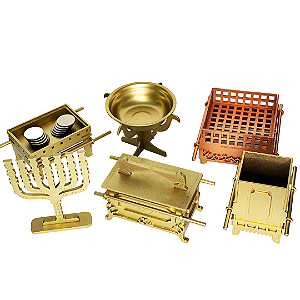 Kit Utensílios Do Tabernáculo 6 Peças da Época De Moisés