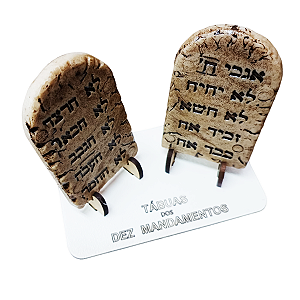 Miniatura Tábuas Dos Dez Mandamentos 7x9 Boa Qualidade