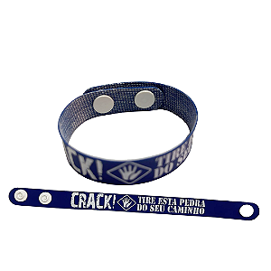 Pulseira Emborrachada Contra o Crack Azul - 25 unidades