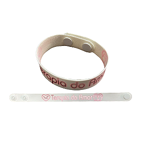Pulseira Emborrachada Terapia do Amor Branca - 25 unidades