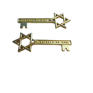 chave estrela de Davi metal dourada 50 unidades