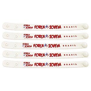 pulseira de borracha força jovem iurd modelo #2 - 25 unidades