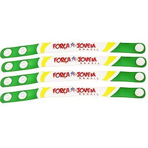 pulseira de borracha força jovem iurd modelo #1 - 25 unidades