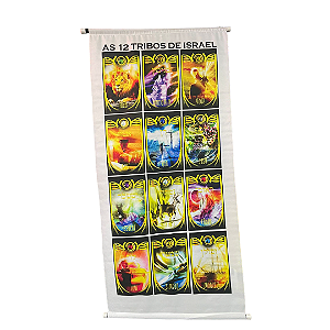Banner 12 Tribos grande tubete 167x68cm
