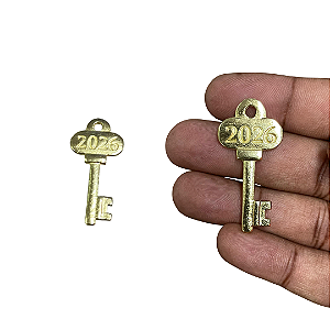 Chave Vitoria 2026 de Metal Dourado - 25 unidades