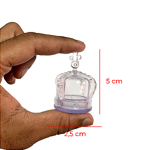 Mini Coroa Transparente pote com tampa 10 unidades