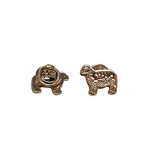 Broche Bóton Ovelha Dourado evangélico 1 unidades
