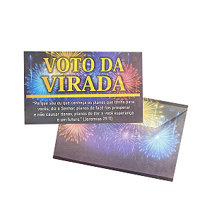Envelope Colado Voto da Virada (100 unidades)
