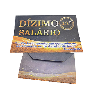 13º salário envelope igrejas campanha - 100 unidades