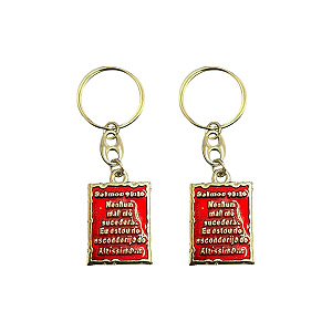 Chaveiro Salmo 91 de Metal 25 Unidades