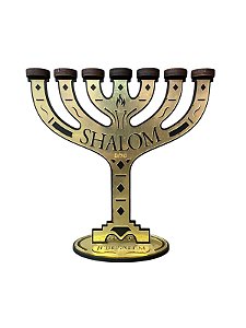Candelabro Menorah Shalom Madeira