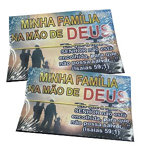 Envelope Minha Família na Mão de Deus colado - 100 unidades