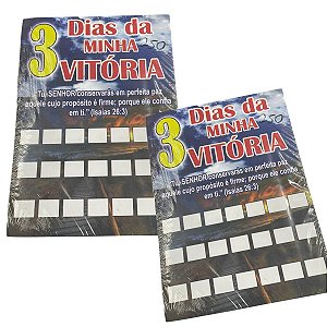 Cartela 3 dias da Vitória campanha 100 unidades