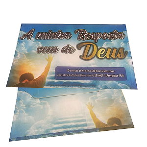 Envelope Minha Resposta de Deus colado 100 unidades