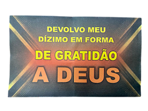 Envelope Colado Dízimo de Gratidão 100 unidades