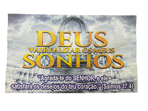 Envelope Colado Deus Realiza Sonhos 100 unidades