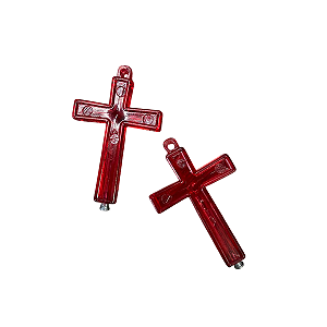 Cruz em Acrílico porta óleo pingente - 50 unidades