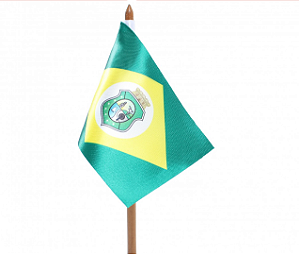 Bandeira De Mesa Ceará 14x21 cm com pedestal