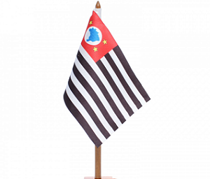 bandeira de mesa estado de são paulo 14x21 cm com pedestal
