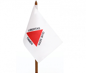 bandeira de mesa do estado de minas gerais 14x21 cm com pedestal