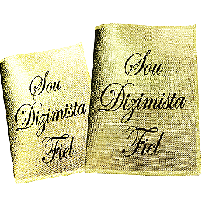 Saquitel Dizimista Fiel Dourado Metalizado 10 unidades