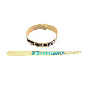 Pulseira Lona Juntos Somos mais Fortes - 10 unidades