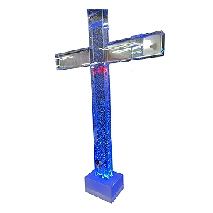 Cruz de Acrílico para Líquido com Efeito Borbulhante 1,05m
