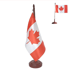 Bandeira De Mesa Canadá 14x21 cm com pedestal
