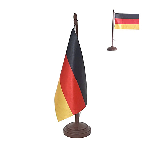 Bandeira De Mesa Alemanha 14x21 cm com pedestal