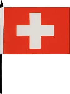 Bandeira De Mesa Suíça 14x21 cm com pedestal