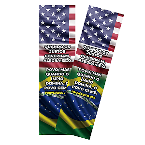 Brasil Estados Unidos Marcador de página 18x5 cm papel cartão 50 unid