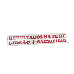 Adesivo Revoltados na Fé Gideão 20X5 CM - 50 unidades