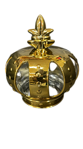 Coroa De Plástico Dourado Decorativa 20cm