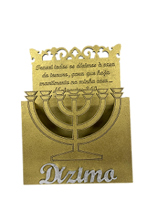 Porta Envelope Para Dízimo Mdf Dourado