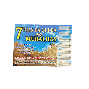 Cartela 7 dias das Muralhas 20x14 cm - 50 unidades