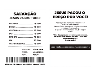 Folheto Evangelístico Salvação: Jesus Pagou Tudo | 10x15 cm | 500 Unidades