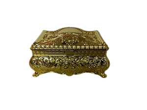 Baú dourado do Tesouro prosperidade Grande 12 Unidades