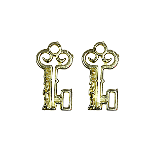 Chave Efata Vitória Dourada em Metal Zamac 100 UNIDADES