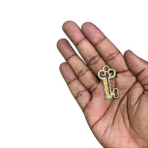 Chave Efata Vitória Dourada em Metal Zamac 50 UNIDADES