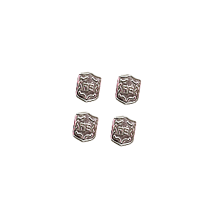 Broche Boton Escudo da Fé Prateado 25 unidades