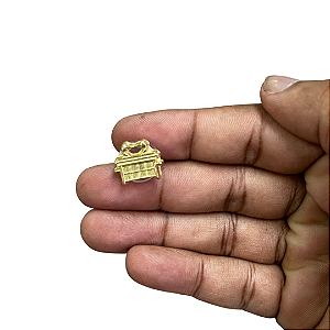 Broche Boton Arca da Aliança Dourado Metal 10 unidades