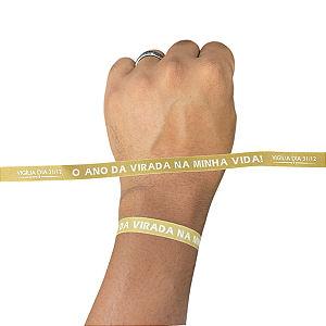 Fita Poliamida Vigília da Virada Dourada 100 unidades