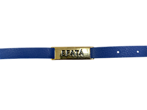 Pulseira Efatá Abra-te Dourada Courino Azul 10 unidades