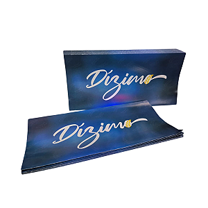 Envelope Especial Dizimo azul Colado 23x10cm