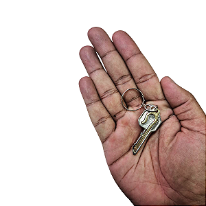 Chave Chaveiro Cajado Evangélico Metal Zamac