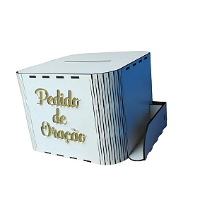 Urna Caixa De Oração Igreja Com Suporte Para Papel E Caneta